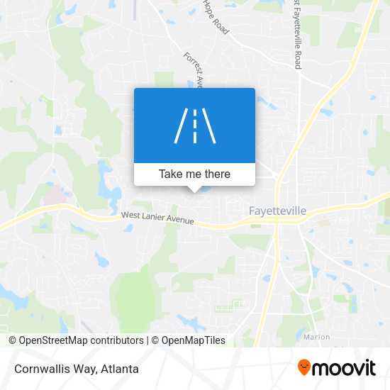 Mapa de Cornwallis Way