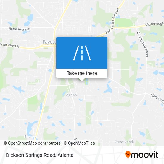 Dickson Springs Road map