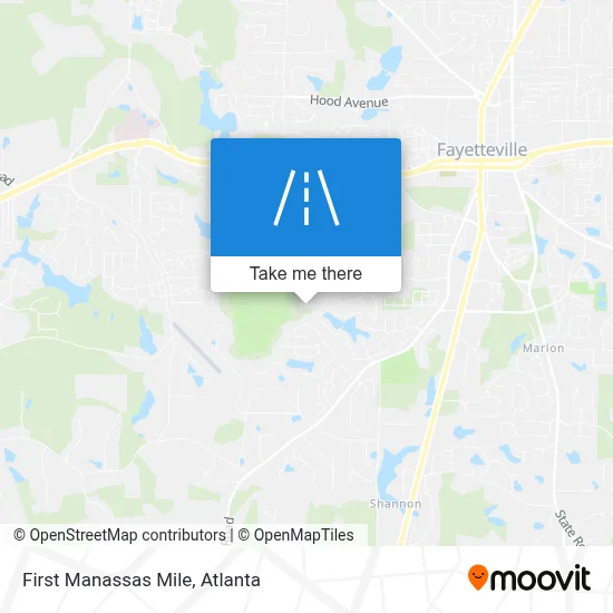 First Manassas Mile map