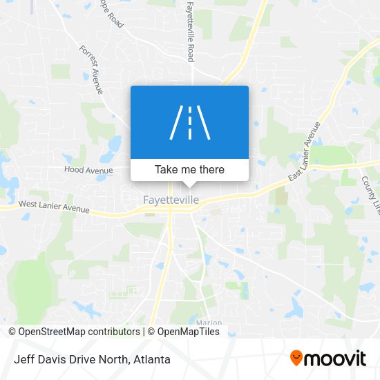 Jeff Davis Drive North map