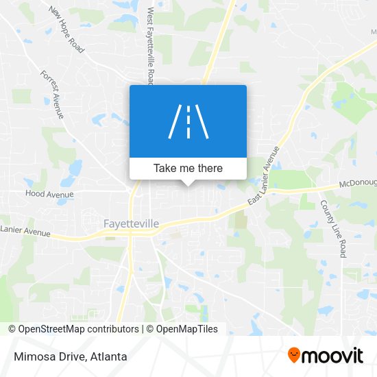 Mimosa Drive map