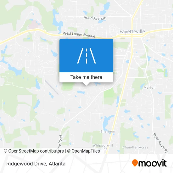 Ridgewood Drive map