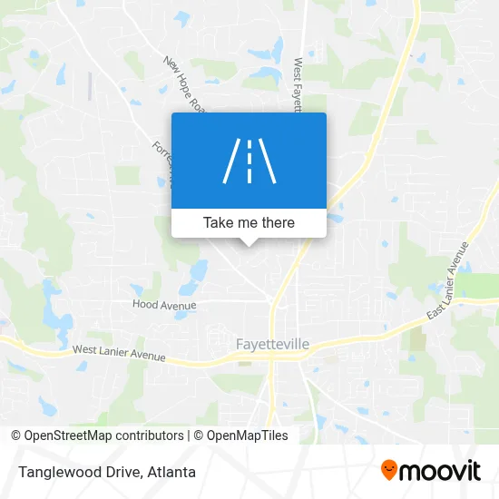 Tanglewood Drive map