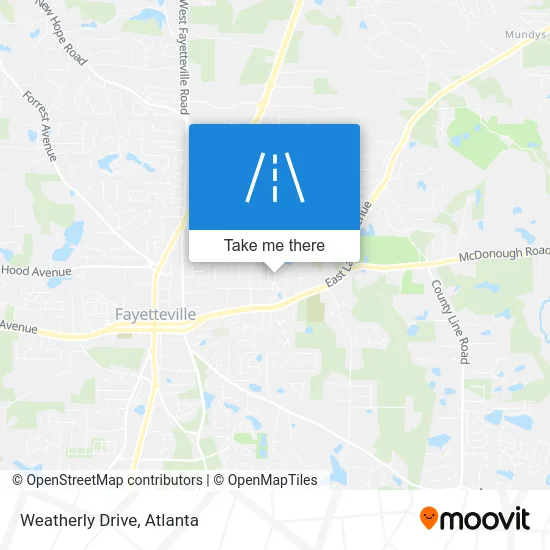 Weatherly Drive map