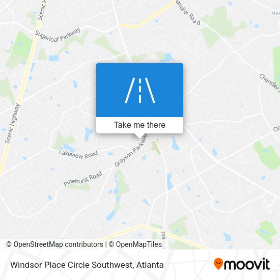 Mapa de Windsor Place Circle Southwest