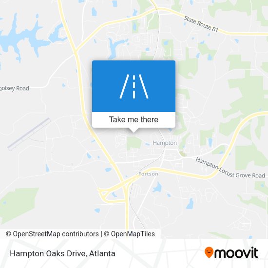Mapa de Hampton Oaks Drive