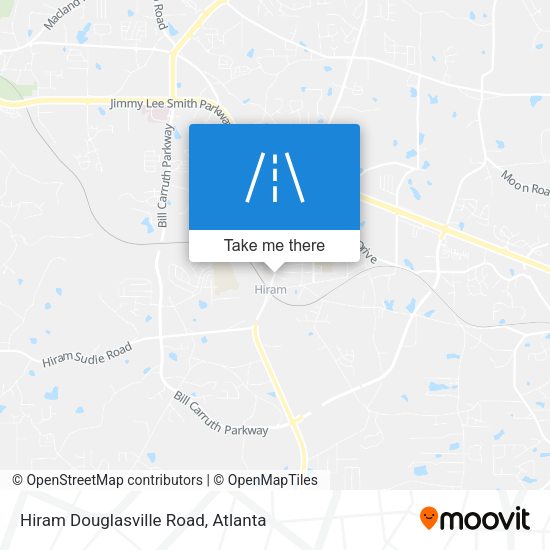 Hiram Douglasville Road map