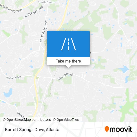 Mapa de Barrett Springs Drive