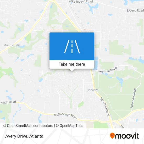 Avery Drive map