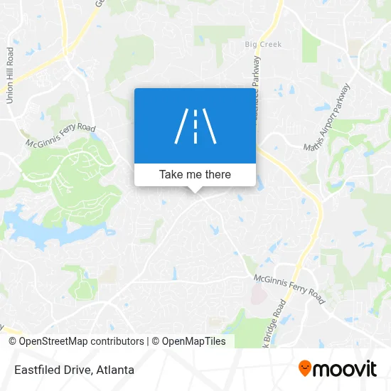 Eastfiled Drive map