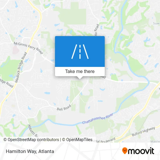 Hamilton Way map