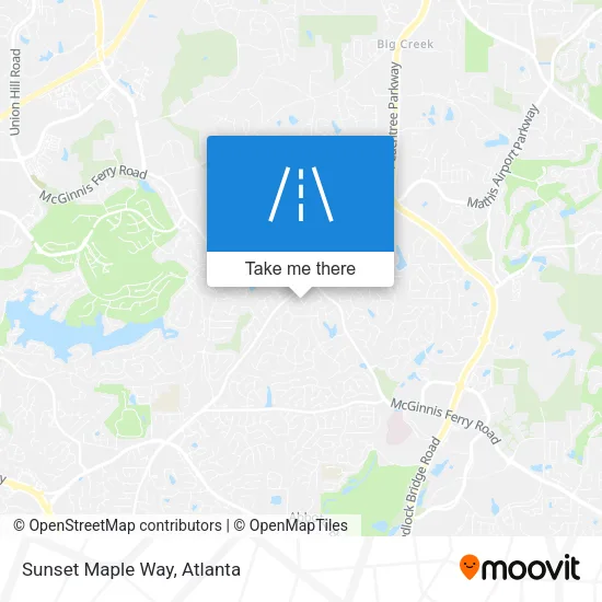 Sunset Maple Way map