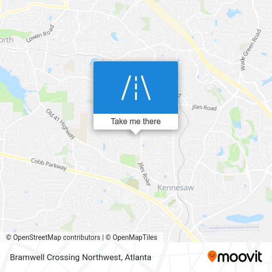 Bramwell Crossing Northwest map