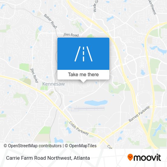 Carrie Farm Road Northwest map