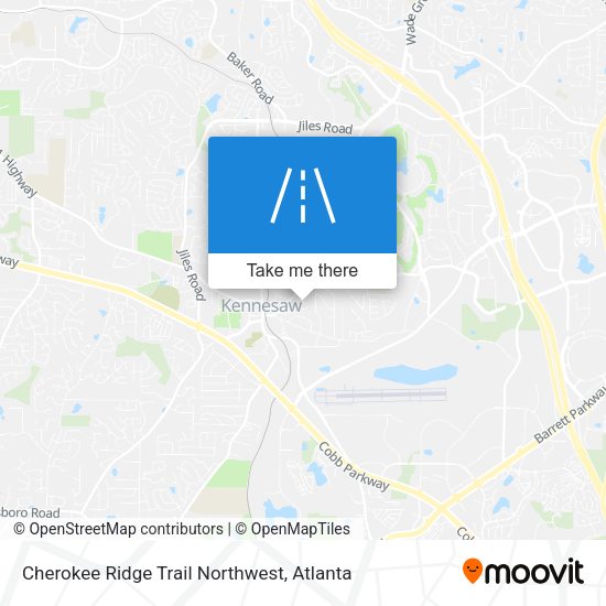 Mapa de Cherokee Ridge Trail Northwest