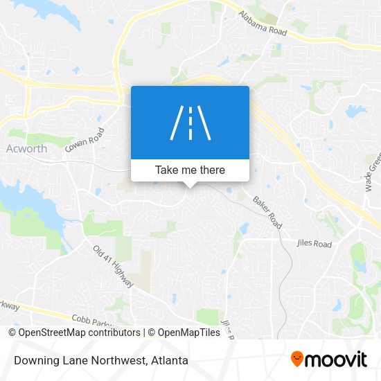 Downing Lane Northwest map