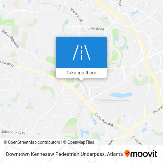 Downtown Kennesaw Pedestrian Underpass map