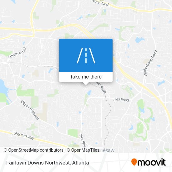 Mapa de Fairlawn Downs Northwest