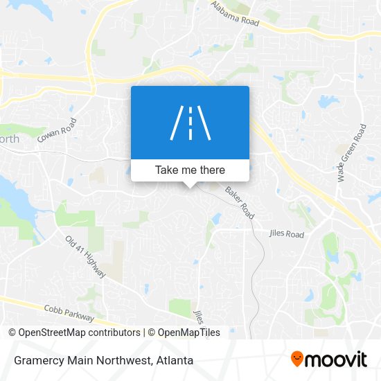Gramercy Main Northwest map