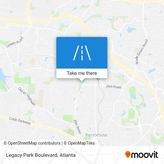 Legacy Park Boulevard map