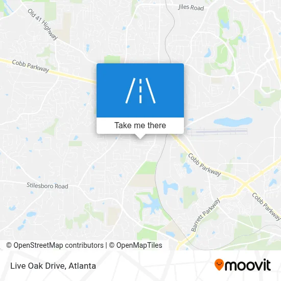 Live Oak Drive map
