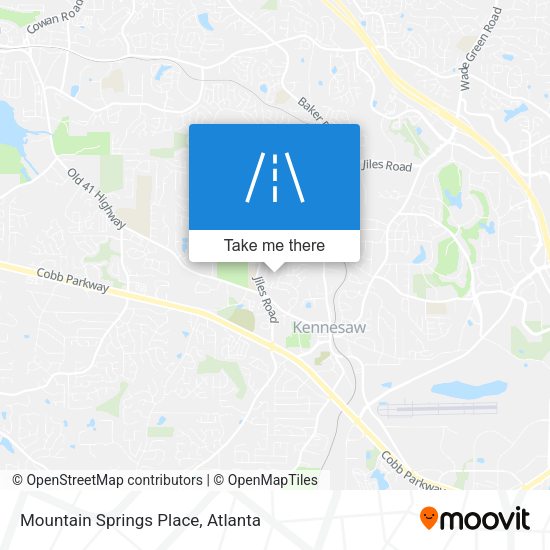 Mountain Springs Place map