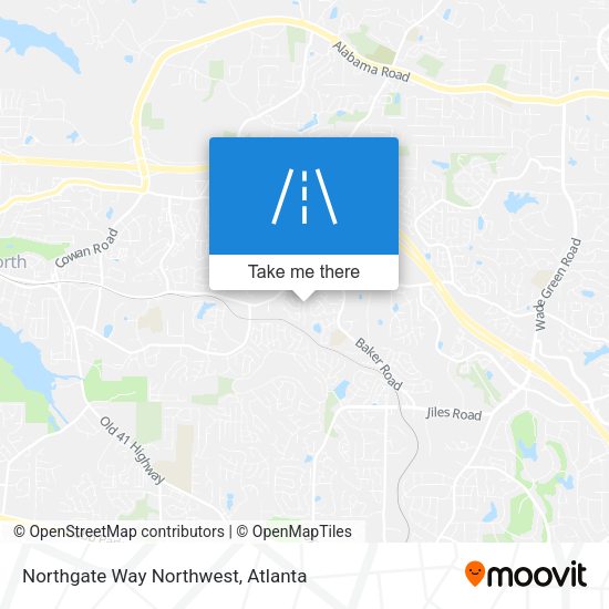 Northgate Way Northwest map