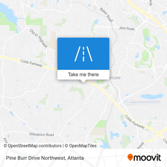 Pine Burr Drive Northwest map
