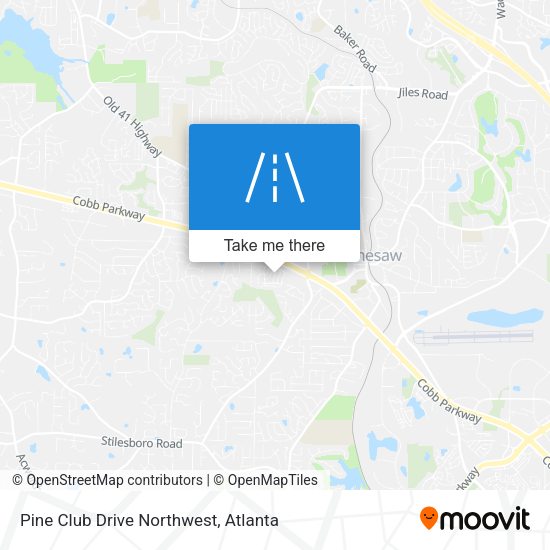 Mapa de Pine Club Drive Northwest