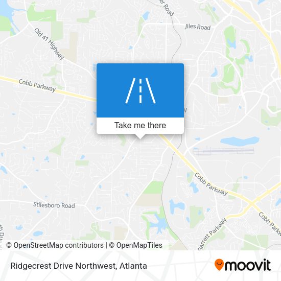 Ridgecrest Drive Northwest map