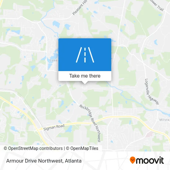 Armour Drive Northwest map