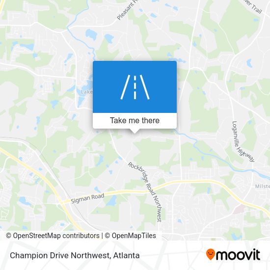 Champion Drive Northwest map