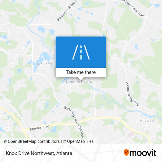 Knox Drive Northwest map