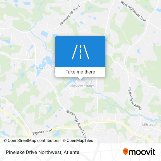 Pinelake Drive Northwest map