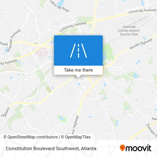 Constitution Boulevard Southwest map