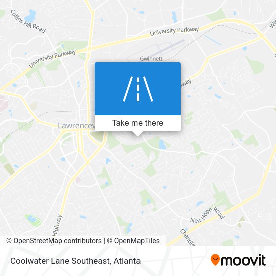 Coolwater Lane Southeast map