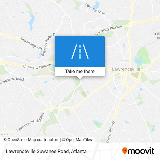 Lawrenceville Suwanee Road map