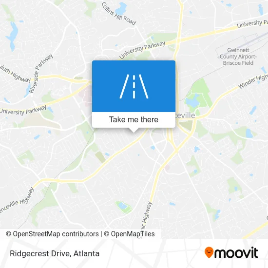 Ridgecrest Drive map