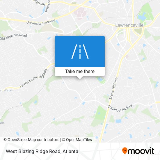 Mapa de West Blazing Ridge Road