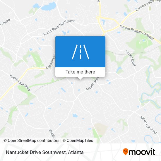 Nantucket Drive Southwest map