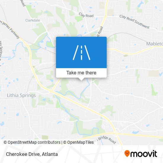 Cherokee Drive map