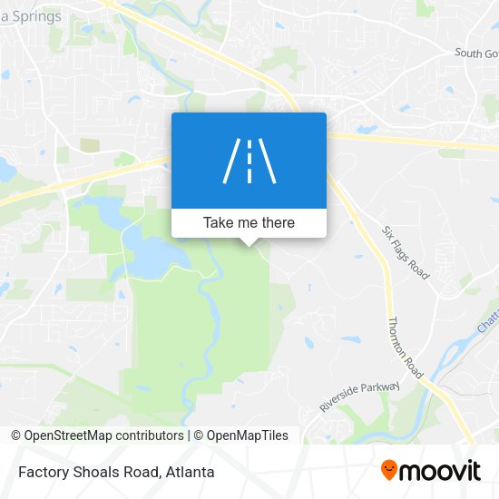 Factory Shoals Road map