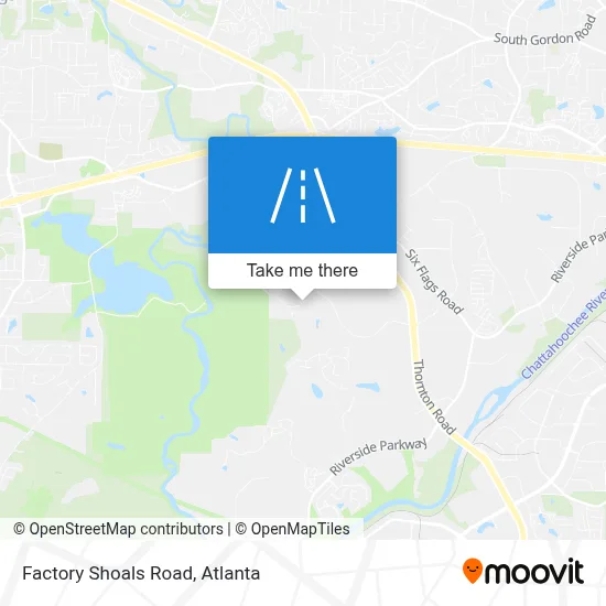 Factory Shoals Road map
