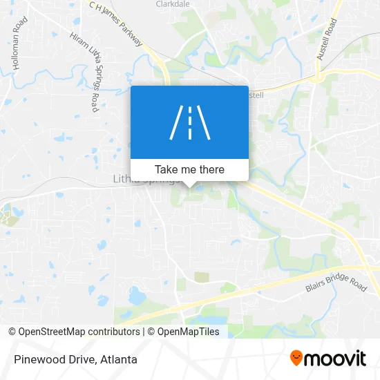 Pinewood Drive map