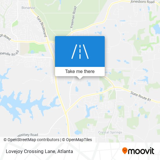 Mapa de Lovejoy Crossing Lane
