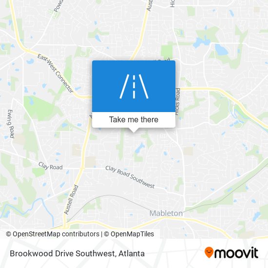 Mapa de Brookwood Drive Southwest