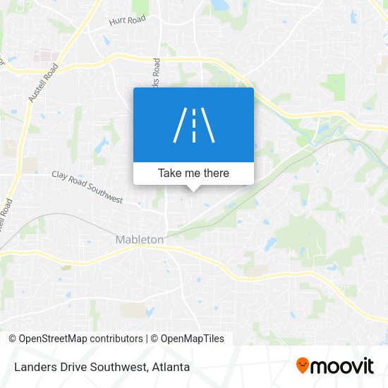 Landers Drive Southwest map