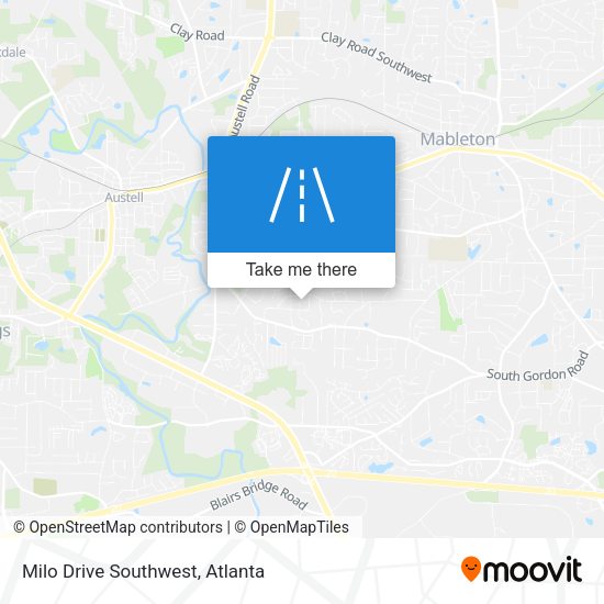 Mapa de Milo Drive Southwest