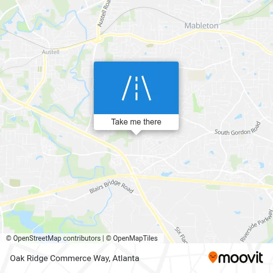 Oak Ridge Commerce Way map
