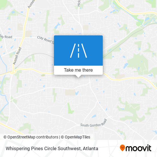 Mapa de Whispering Pines Circle Southwest